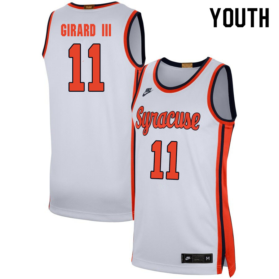 2020 Youth #11 Joseph Girard III Syracuse Orange College Basketball Jerseys Sale-White